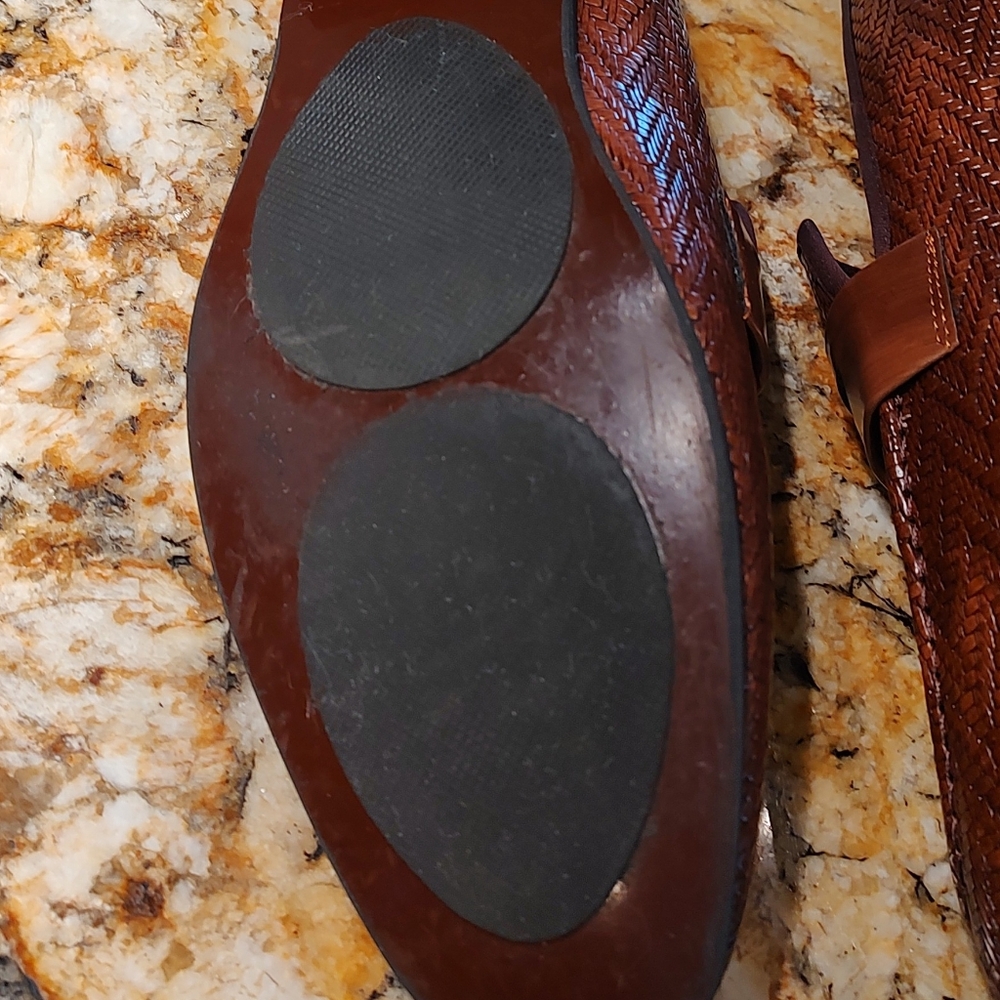 Men's Meijiana brown weave design loafers, size 12 preowned, very good condition - Picture 14 of 15